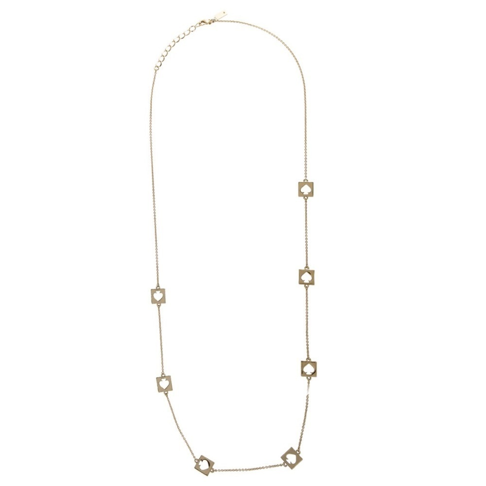 KATE SPADE • Gold Hole Punch Rosary Necklace - Picture 4 of 5